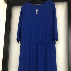 Talbots Blue Jersey Blouson Dress XL